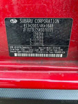 Subaru XV, 1.6i ČR VELMI PĚKNÉ 2.MAJITEL, r.v.2019 - 10