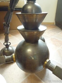 1920 starý mosazný lustr - 10