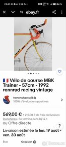 Vintage Francouzské silniční kolo MBK - 10