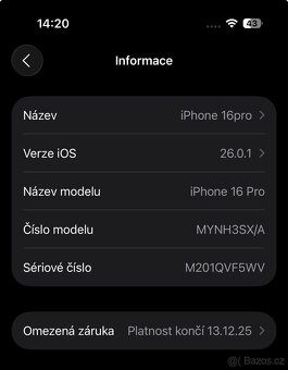 IPhone 16 Pro Black Titanium 256GB + příslušenství - 10