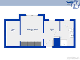 Podnájem bytu 2+kk, 32 m2, Tolarova, Volary - 10