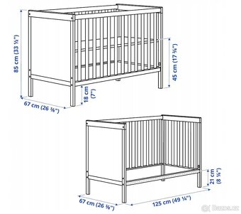 Dětská postýlka Ikea Sundvik + matrace - 10