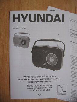 Přenosné FM retro rádio zn. Hyundai - 10