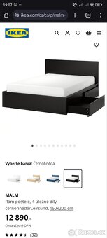 Ikea Malm - 160 x 200 cm - postel s úložným prostorem - 10