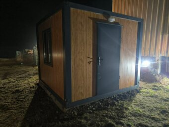 stavební buňka, kontejner ve dřevodekoru LEVNĚ, IHNED - 10