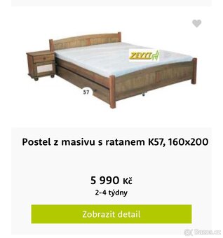 Dřevěná ložnice komplet masiv - 10