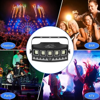 Stroboskopické světlo pro párty - LED disko 2ks - 10