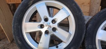 Alu kola peugeot, vel.16, 5x108 letní pneu - 10