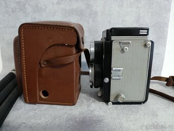 Starý fotoaprát Flexaret automat + kož.obal + stativ - 10