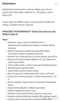 Elekt. řetězová pila peformance PPEKS 2500 - 10