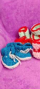 Krásné nové dětské botičky domácí výroby nepoužité - 10