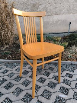 Retro dřevěné jídelní židle TON - 60. léta - 10