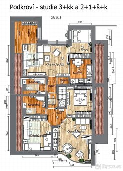 Pokrovní byt 2+1, 56 m2, zařízený, Praha 4 Šeberov - 10
