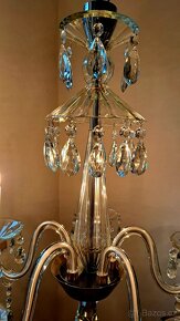 Starožitný skleněný lustr 1920-30 - 10