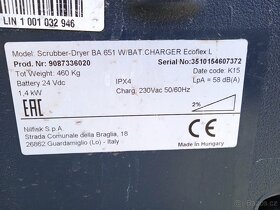 PODLAHOVÝ MYCÍ STROJ NILFISK BA 651,ČRrv 9/2015,dph - 10