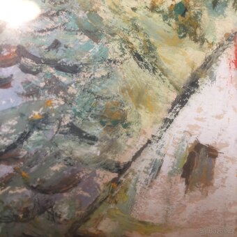 signovaný obraz zasklen Chalupy Orlické hory - 10