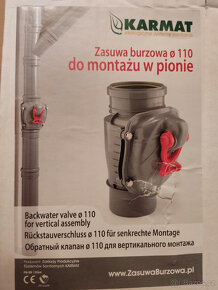 Vertikální zpětná klapka DN110 pro KG,HT - 10