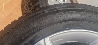 Predám zimný komplet Toyota 5x114,3 pneu Nokian 225/65/R17 - 10