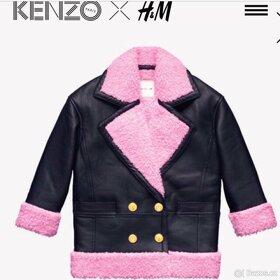 Kenzo X H\U0026M Pink Black Leather Jacket - 10