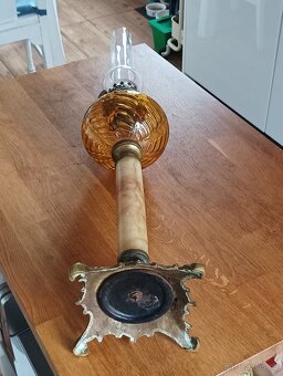 STAROŽITNÁ SECESNÍ PETROLEJOVÁ LAMPA EHRICH & GRAETZ 19.STOL - 10