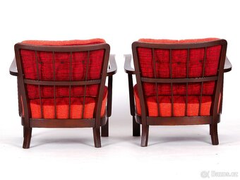THONET, 2 parádní křesla po přečalounění. - 10