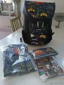 Školní batoh aktovka LEGO, nový 3 dílný set - 10