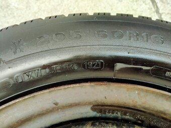 Ocelová kola 6Jx16, 5x114,3, ET 50, zimní pneu 205/60 R16 - 10