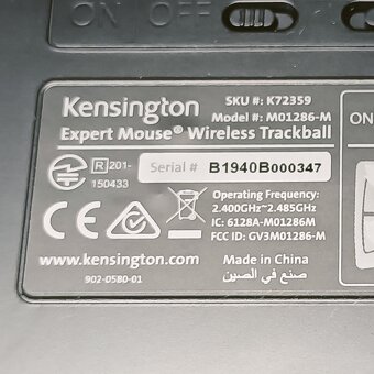 Kensington Expert Mouse Wireless – bezdrátový trackball - 10