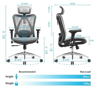 Ergonomická kancelářská židle SIHOO M57 - 10