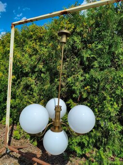 1. republikový mosazný koulový lustr z vily - 10