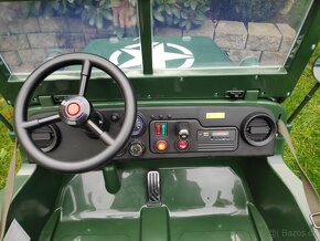 Dětský elektrický vojenský Jeep Willys - 10