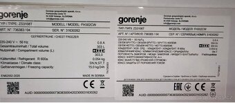 truhlicový mrazák Gorenje FH302CW - 10