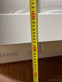 Vysoká postel masiv buk bílá 200x90 - 10