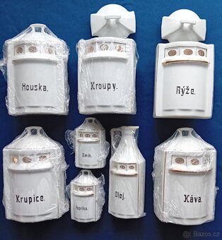 SECESNÍ DÓZY TENKOSTĚNNÝ PORCELÁN ZLACENÉ - 10