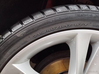 Alu disky 7J x 17 et43 rozteč 5x100 + pneu - 10
