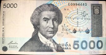 Bankovky 5 - 1000 kun a 1 - 50 000 dinárů Chorvatsko - 10