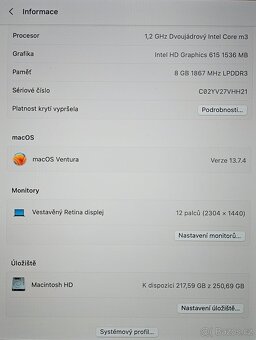 Apple MacBook 12" (2017) 1,2 GHz, m3, 8GB, 250 GB - 10