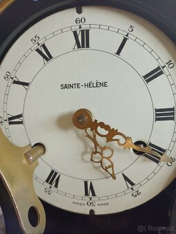 Hodiny Boulle,Saint Helene, starožitný krbové stolní hodiny - 10