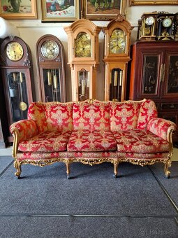 Bohatě vyřezávaná zámecká sofa - 10