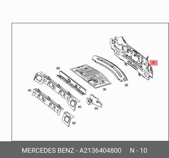 Mercedes E class W213 2016 - Zadne čelo celo stena podlaha - 10