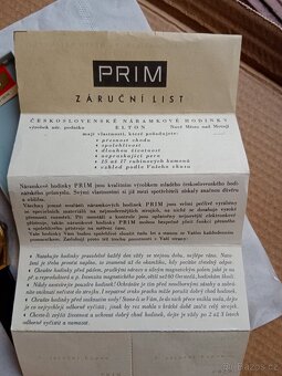 Pěkné, funkční,  pozlacené  hodinky Prim s krabičkouu - 10