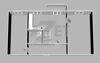 Prodej, byt 3+1, 52 m2, Ostrava - Poruba, ul. Moyzesova - 10