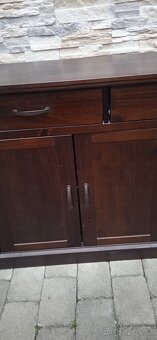 Dřevěná komoda -tmavá - 10