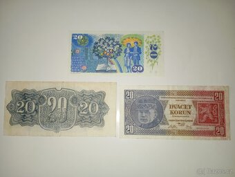 BANKOVKY 20 KČS 1927-1988, 3 RŮZNÉ EMISE, PĚKNÉ STAVY - 10