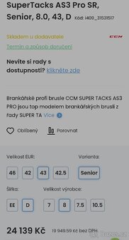 Brankářské brusle CCM AS3 PRO SUPER TACKS - 10