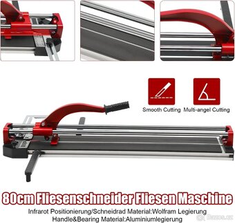 Řezačka na obklad 800 mm Profi s ložisky - nepoužitá - 10