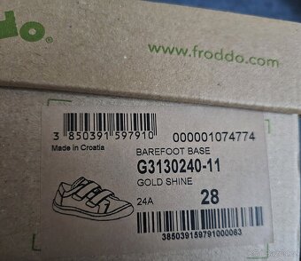 Tenisky Froddo barefoot vel. 28 Gold - 10