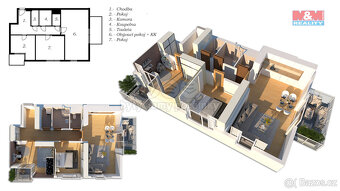 Prodej bytu 3+kk, 80 m², Sedlčany, ul. K Cihelně - 10