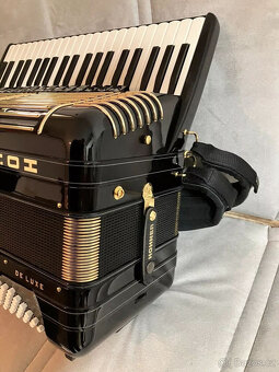 Akordeon, Hohner Morino + V 120 de Luxe, Cassotto, černý - 10