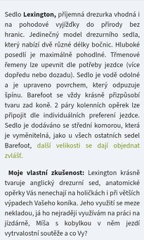 Barefoot lexington sedlo drezurní - 10